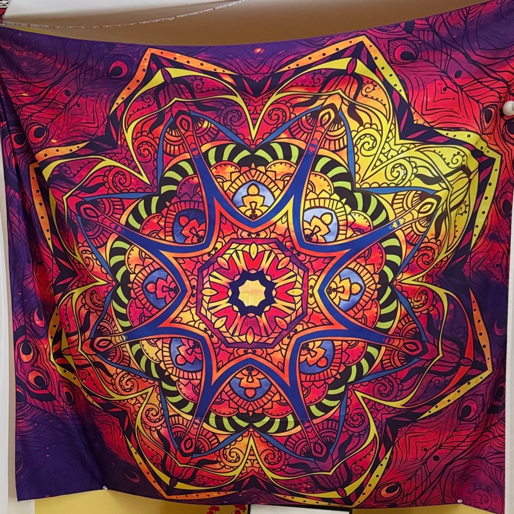 Vibrant Mandala Wall Tapestry